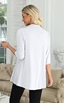 Femmes Léger 3/4 Manches Ouverte Cardigan à maille souple Casual Sweater