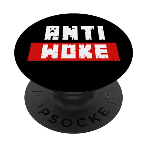Anti Woke Funny Go Woke Go Broke para los estadounidenses PopSockets PopGrip Intercambiable