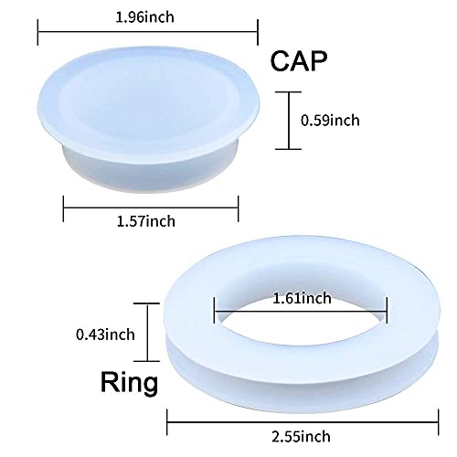 Dgq Silicon Rubber Umbrella Table Hole Ring & Cap For 2" Standard Table Holes - 2 Packs - Patio Table Umbrella Thicker Hole Ring Plug And Cap Set #TOP2