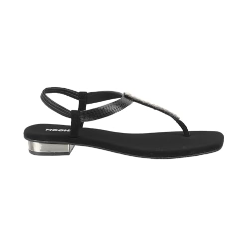 Image of Mochi Women Synthetic Flat Beaded Fashion Sandal