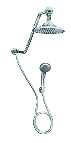 Atlantis 6 Chrome Rain Shower to Handheld Shower Head
