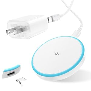 Magnetic Wireless Charger for iPhone 16 15 14 13 12 Series/AirPods 3/2/Pro 2/Pro – with 20W Power Adapter, Wireless Mag-Safe Charging Pad and 6 FT USB-C to C Cable