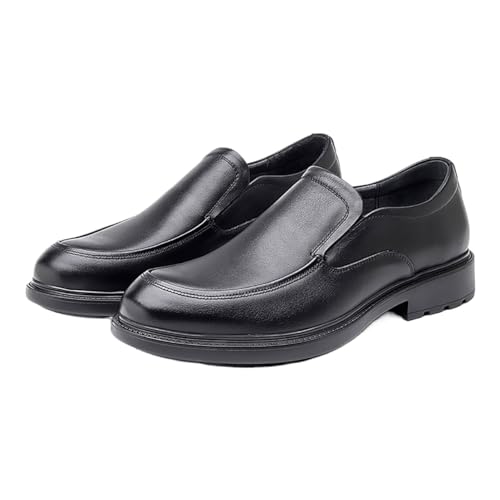Men's Leather Shoes Anti-Slip Lightweight Formal Business Wedding Casual Wear with Comfortable Arch Support