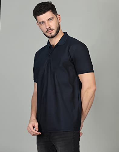 Image of INKKR Men's Casual Polo Neck Half Sleeve Solid T-Shirt (Pack-3)