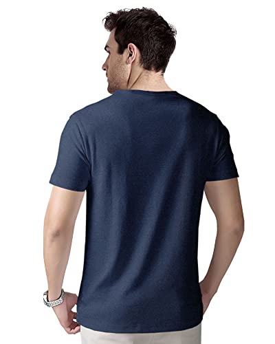 Image of EYEBOGLER Mens Regular Fit Half Sleeves Solid Round Neck T-Shirt