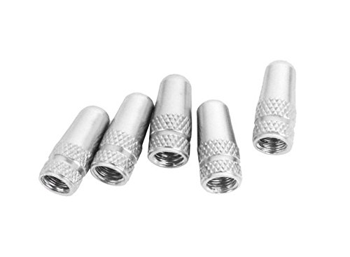 Preisvergleich Produktbild Aknifetoo 5 x Fahrrad Presta Ventilkappen Silber