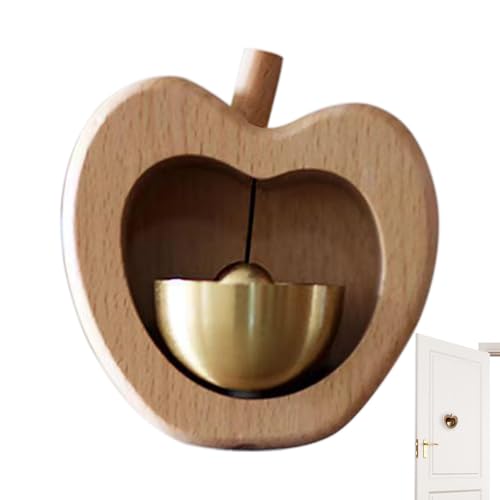 Duroecsain Campana para apertura de puerta, campana de comerciante para apertura de puerta,Campana de puerta magnética de madera para comerciantes - Adorno de coche, campana de puerta, decoración