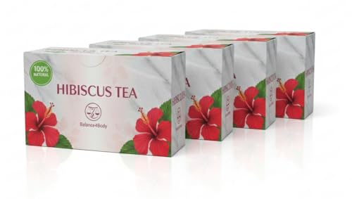 80 Tea Bags Hibiscus Tea 100% Natural - 4 Boxes 1.5 g Bags