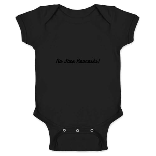 Image of No Face Kaonashi Geek Infant Bodysuit for Anime Lovers Black 6M
