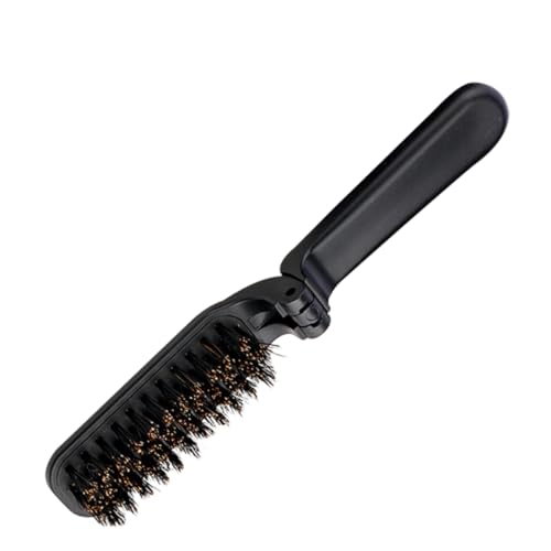 CALLARON Portable Beard Brush for Men Folding Design Grooming Brush with Ergonomic Handle Sturdy Bristles for Beard and Hair Styling for Barbers and Home Use