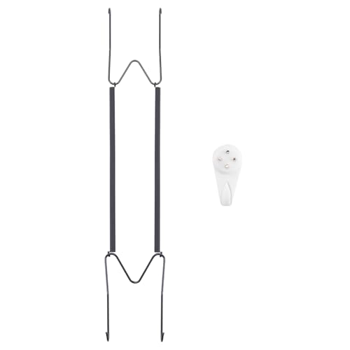 Bilillo Plate Hangers for The Wall, Suitable for 16''-20'' Decorative Plate,Invisible Heavy Duty Wire Plate Holder with Wall Hooks, Plate Hangers for Displaying Plates, Platter, Dish (Black)