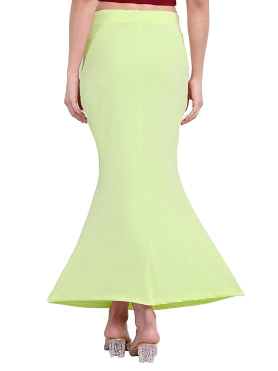 Image of Saree Shapewear Petticoat for Women Cotton Blended Lycra Body Shaper Peticoat, Long Under Skirt Dress for Saree,Stretchable Fishcut Innerwear for Ladies Saree in Party