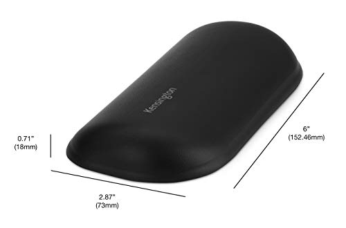 Image of Kensington ErgoSoft Wrist Rest for Standard Mouse, Black (K52802WW), 2.9 x 0.7 x 6 inches | Ergonomic gel support, non-skid base, 2.9 x 0.7 x 6 in, eases wrist strain during mouse use