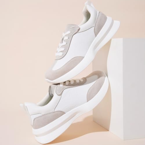 Image of Vepose Women's Retro Platform Sneakers Lightweight Lace Up Walking Shoes