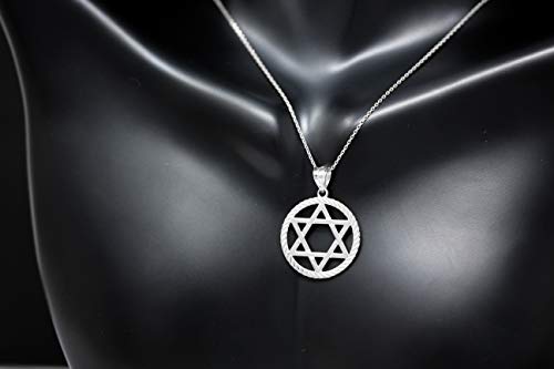 14k Jewish Star of David in Rope Charm Pendant Necklace4