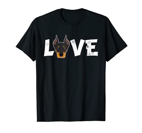 Dog Mom Dog Dad Dobberman Dog Pet Lover T-Shirt, Black