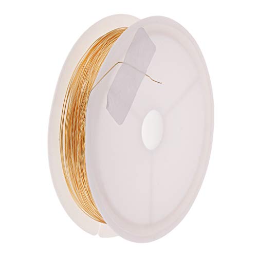 HomeDecTime 10m Long Rolling Copper Wire Jewelry Making String String Beading Cord Craft Thread - Cuivre, 0.3MM Cover