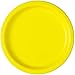 Elegant Disposable Paper Neon Yellow Round Dessert Plates - 7