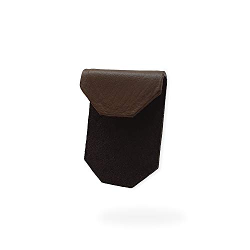 Coverzz Housse de webcam - Cuir marron - Housse de caméra flexible sans coller l'appareil photo d'ordinateur portable - Bloquer le Bad Guy et couvrir avec style !