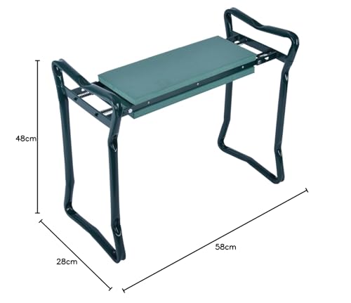 Banc de jardinage pliable robuste WERKA PRO, finitions mousse EVA de qualité - 4