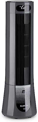 Klarstein Aire Acondicionado Portatil, Pinguino Enfriador Evaporativo 5 en 1 Casa con Humidificador, Ventilador, Ionizador y Modo Noche, Climatizador Portátil 6L, 45W, Aparato Aire Flujo 132m³/h