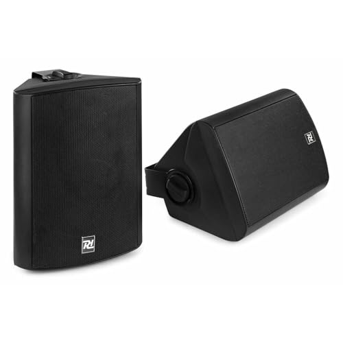Power Dynamics DS50AB   Altavoz Activo Bluetooth de 100W para Interior y Exterior, Montaje en Pared, Resistente al Agua, Ideal para terrazas, Jardines, comercios o música Ambiente, Color Negro