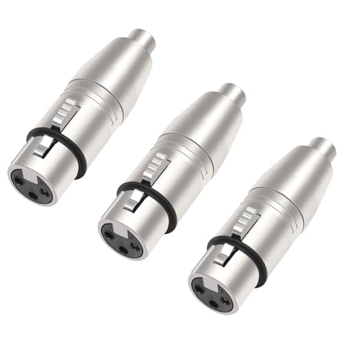 Adaptador XLR Hembra a RCA Hembra, 3 unidades miniatura 1