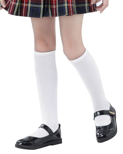 Century Star Girls Knee High Socks School Uniform Socks for Girls Boys Dress Sock Kids Stockings Seamless Sock Solid