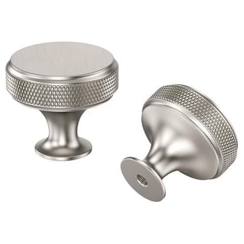 LONTAN 10 Pack Brushed Nickel Cabinet Knobs Cover