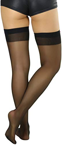 Image of ToBeInStyle Women's Opaque Long Thigh High Stockings w /Decorative Front Satin Bow