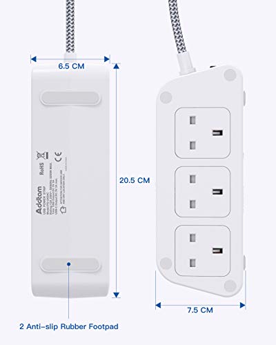 6-Outlet Power Strip with 5 USB Ports and 1.6M Cord - Image 7