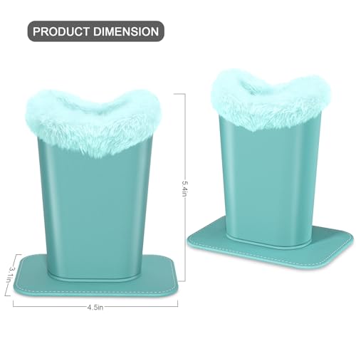 Image of Eyeglasses Holder,Plush Lined PU Leather Pattern Stand Case with Magnetic Base,Unisex for Women Men