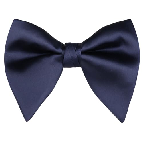 Image of Alizeal Velvet Pre-tied Adjustable Bow Tie for Men Oversize Formal Solid Tuxedo Bowtie