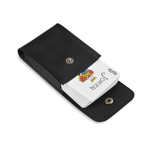 Playing Card Case, Leather Case for Board Games, Playing Card Holder, Card Deck Holder (Black)4