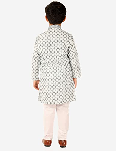Image of Pro-Ethic Style Developer Boy's Cotton Embellished Kurta Pajama For Baby Kids Ethnic Wear (S-167)