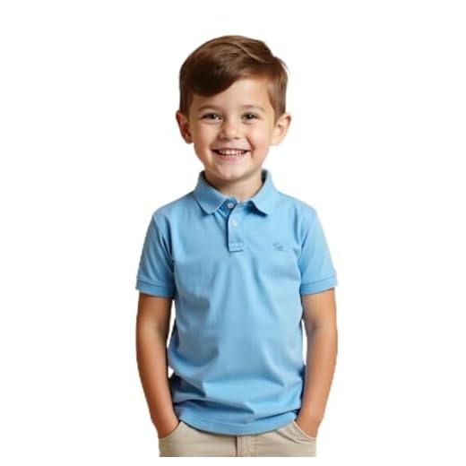 Camisa Polo Basica Infantil Masculina (12, Azul)