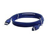 [page_title]-1,5 m USB 3.0-Druckerkabel Typ A Stecker auf B Stecker Scannerkabel Hochgeschwindigkeits-Verlängerungskabel Schwarz Druckerkabel - Blau
