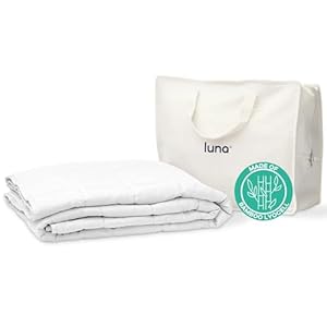 Luna Weighted Blankets for Adults | Premium Sleep Quality, Breathable, Comfortable Lyocell Blanket | All Season Cooling Blanket Gift Ideas [20lbs – Queen – 60″ x 80″] [White]