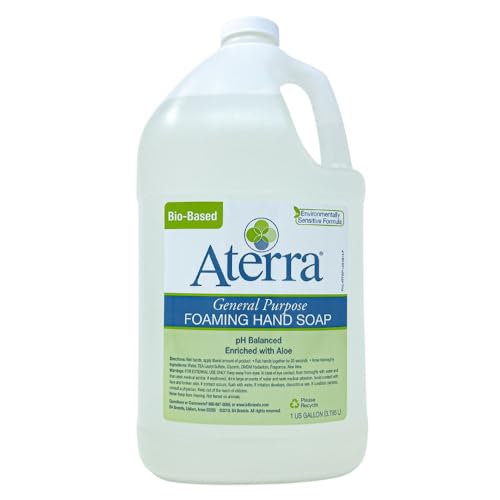 Image of Aterra General Purpose Foaming Biobased Hand Soap, 1 gallon, 4 pack bulk refill