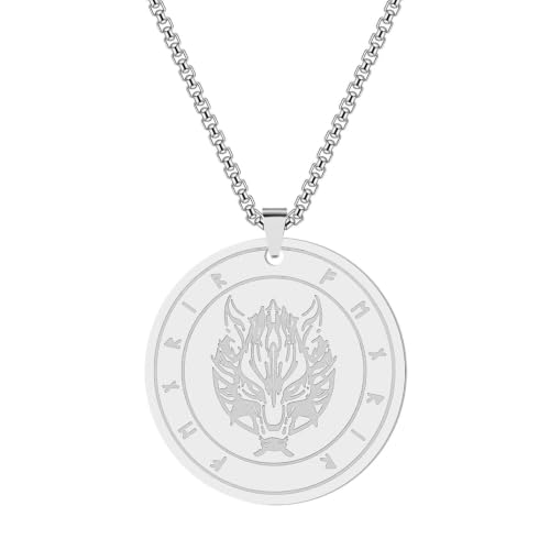 Pendentif Fenrir sculpté avec soin pour un style viking masculin authentique