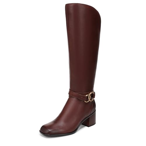 Naturalizer Women's Isabeau Knee High Boot Cognac Brown Leather 9 M