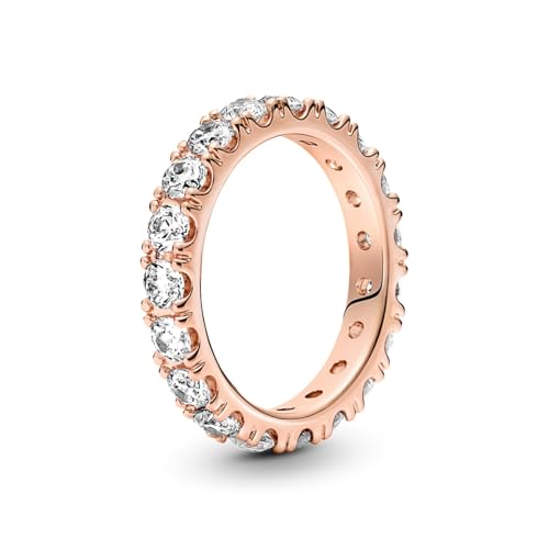 Pandora Sparkling Row Eternity Ring - Ring for Women - Layering or Stackable Ring - Gift for Her Shine with Clear Cubic Zirconia - With Gift Box2