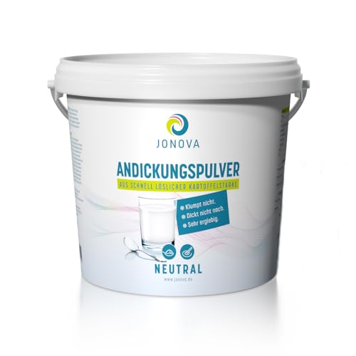 JONOVA Andickungspulver - Kartoffelstärke - lactosefrei - sparsam dosierbar - temperaturstabil - 1000 g - 1 Eimer