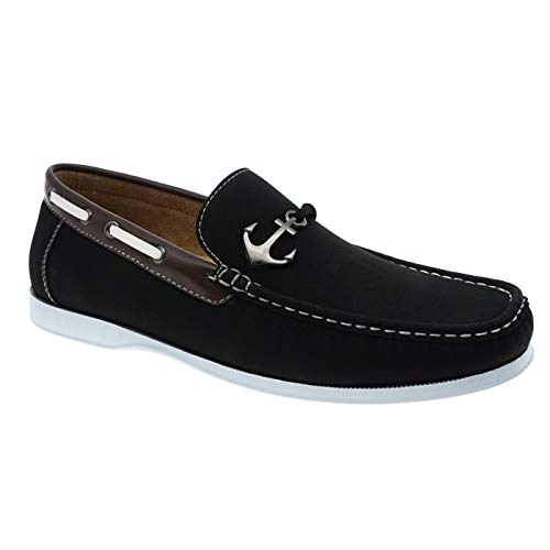 Aldo Rossini Men's Loafer | Casual Comfort Slip-On Loafer 7.5 Black 92755