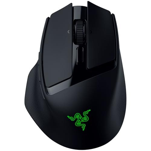 Razer Basilisk Mobile – Ratón inalámbrico ergonómico portátil para juegos – AI Prompt Master – Sensor Focus X 18K (conectividad tri-modo, hasta 105 horas, interruptores de ratón Gen-3) Negro