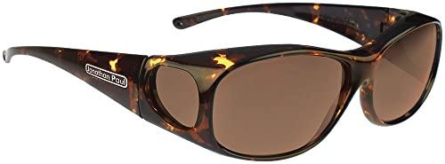 Jonathan Paul Fitovers Element Medium Polarized Over Sunglasses ; Tortoise & Polarvue Amber2