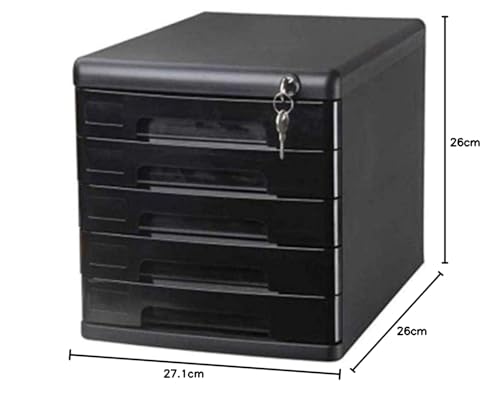 Armadietto da Ufficio con Serratura con 5 cassetti per un'efficiente Gestione e archiviazione degli archivi, Perfetto per soluzioni di archiviazione per la casa e L'Ufficio
