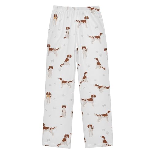 Boys' Pants Irish Red and White Setter Dogs Long Bottoms Jogger Pants Elastic Waist Trousers with Pockets S-XL