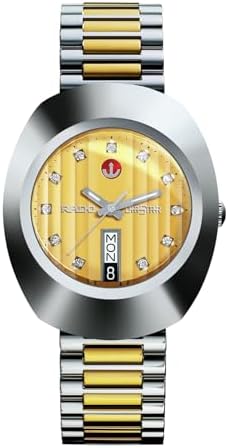 Rado Unisex Original Stainless Steel Swiss Automatic Watch, Yellow (R12408633)