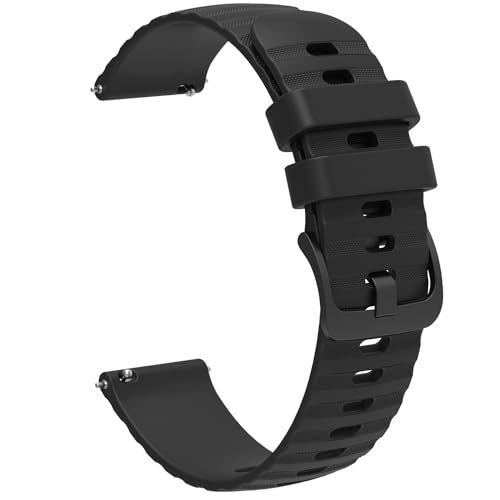 FanTEK Compatible with 18mm 20mm 22mm Watch Bands Quick Release Replacement Wristband, Silicone Sport Bands for Men Women